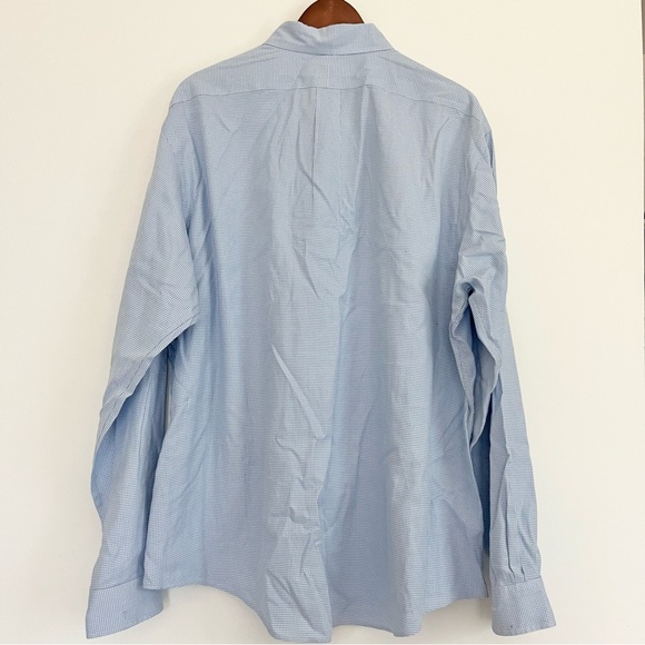 Ralph Lauren Blue Gingham Plaid Men’s Button Down XXL Blue Pony 100 Cotton - Picture 6 of 6
